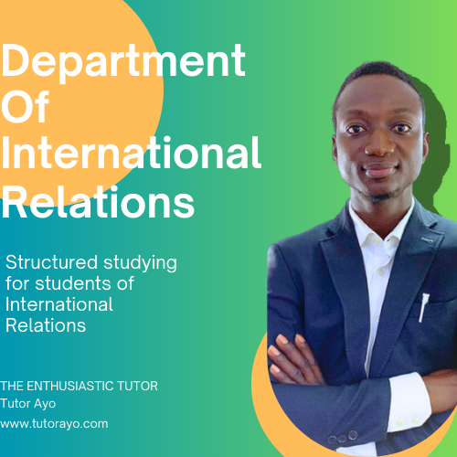 Department of International Relations 100 to 400 level online classes