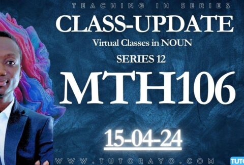 VIRTUAL CLASSES IN NOUN SERIES TWELVE