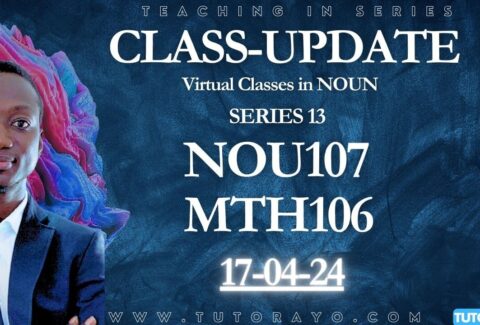 VIRTUAL CLASSES IN NOUN SERIES THIRTEEN