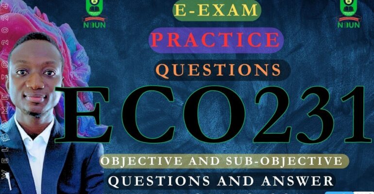 ECO231 CBT EXAM PRACTICE QUESTIONS