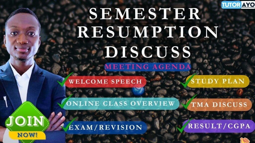 Semester resumption discuss