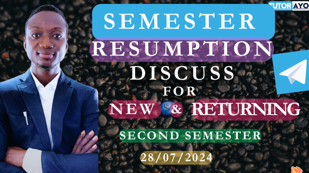 Semester Resumption meeting