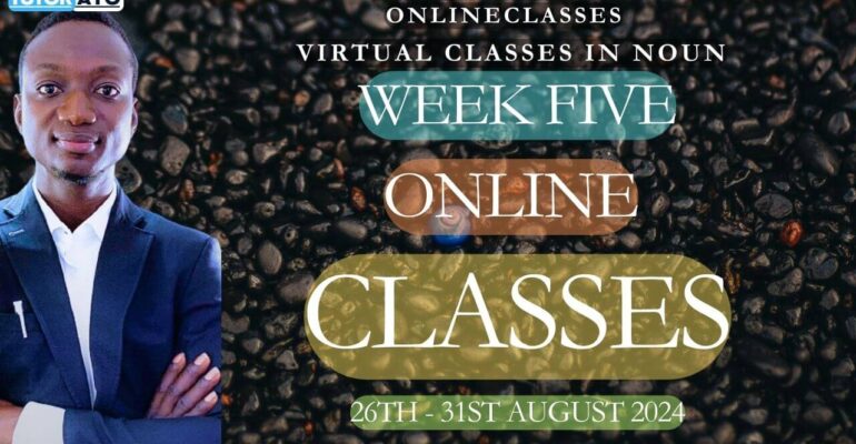 WEEK FIVE ONLINE CLASSES IN NOUN